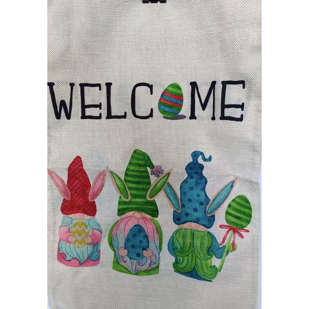 Easter Garden Flag Gnomes